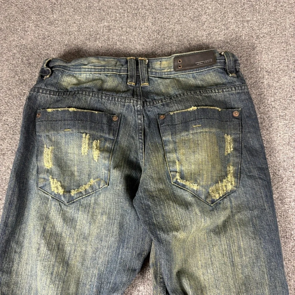 Jordan Craig Men Jeans Distressed 34‎ x 32 Straight Hem Finish Cotton